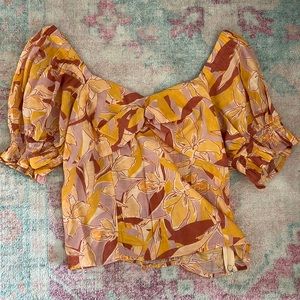 XL Nine West Orange Blouse- Perfect for summer! 🌅🍦